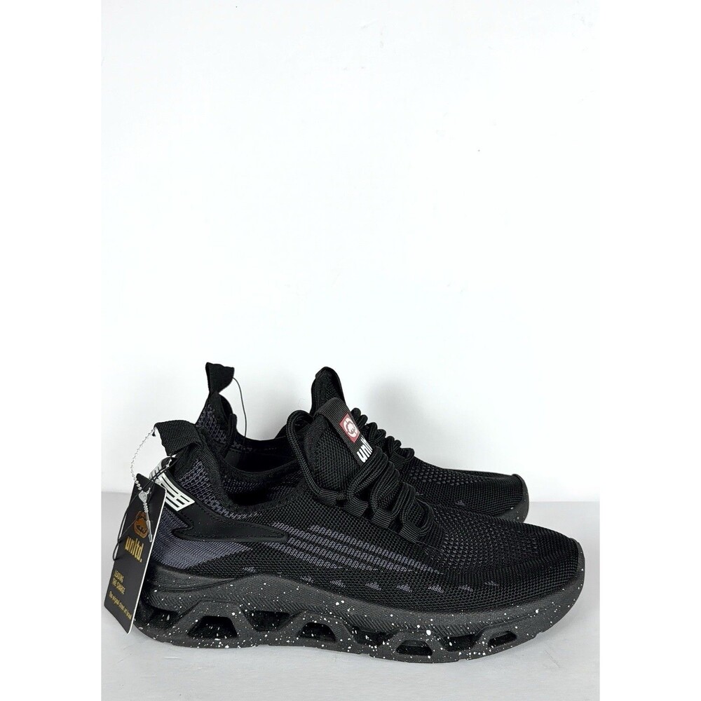 Ecko Unltd Men’s Sneakers Size 7 Black Gray Knit Athletic Running Shoes